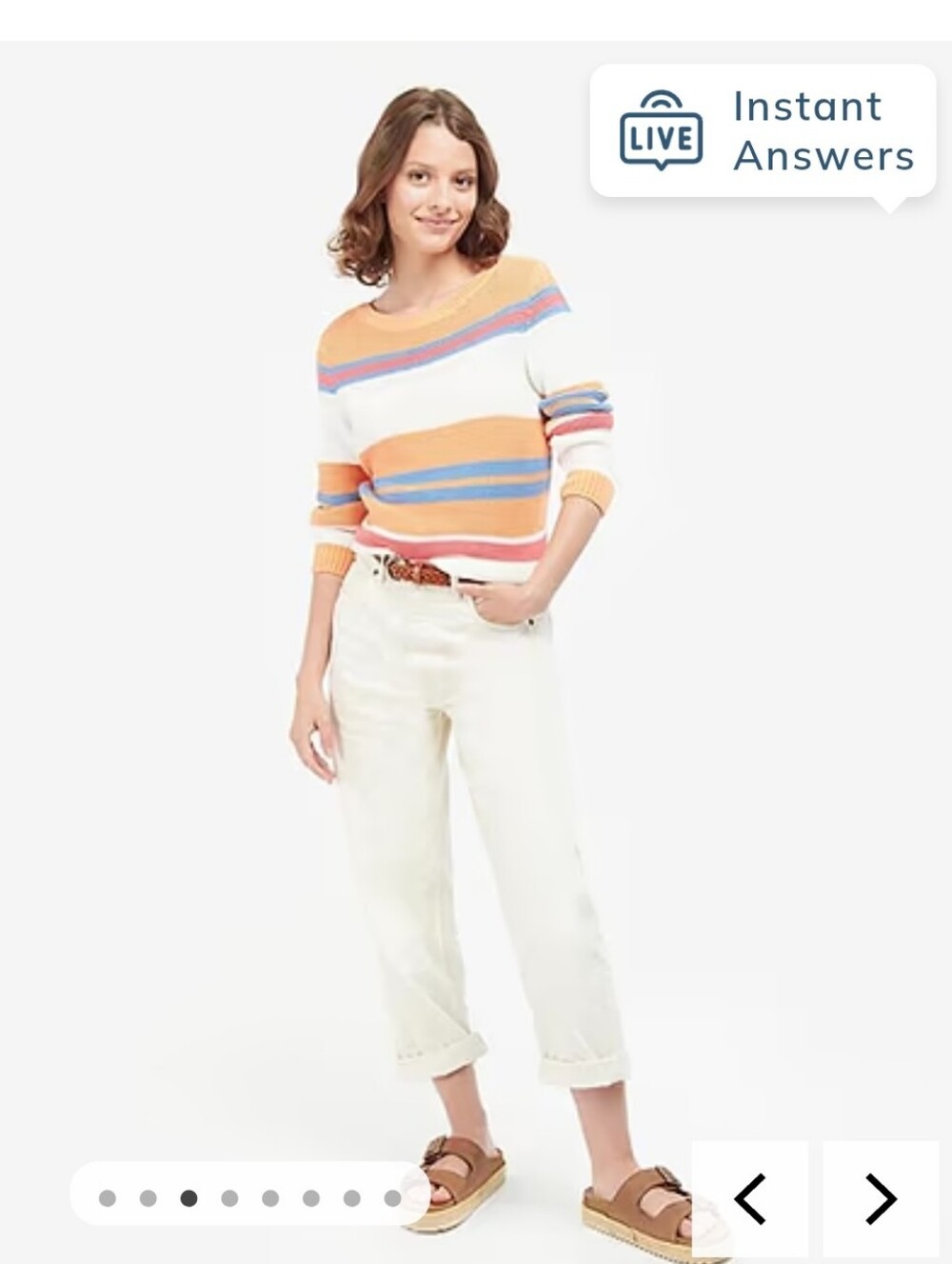 NWOT Striped Orange and Blue Women's Sweater